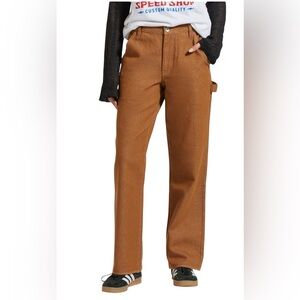 Brixton women’s Essex Wide Leg Painter Pants - Size 26W - Washed Copper - NWT